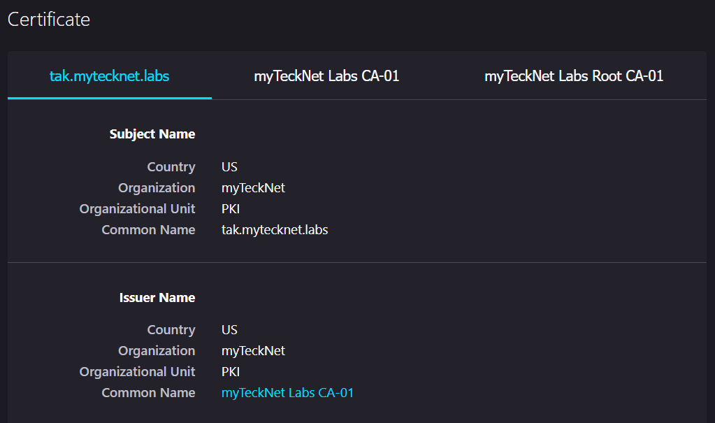 Using External Certificate Authorities to sign your TAK Server